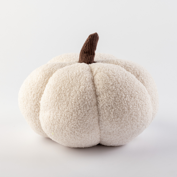 Textino Kissen 'Pumpkin' Ø 30 cm Snow White - Weiß